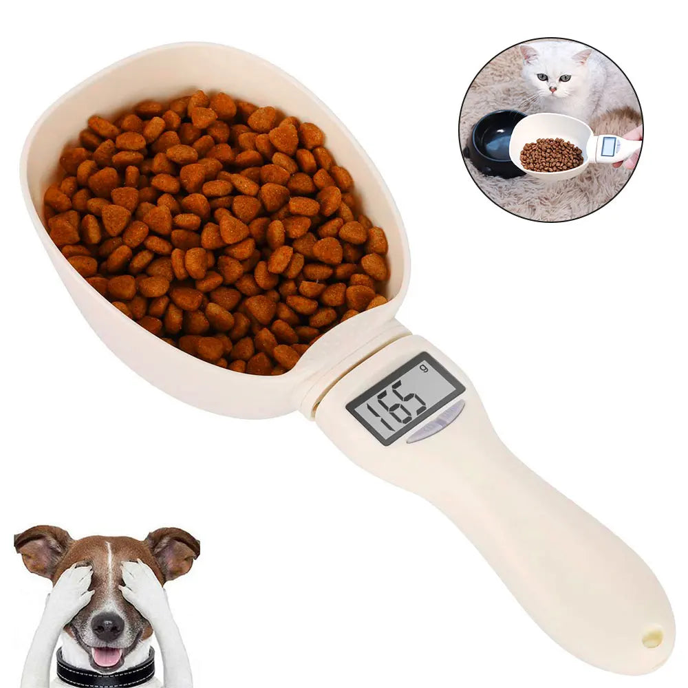 Precision Pet Food Measuring Scoop - Electronic Dog and Cat Food Scale with LED Display