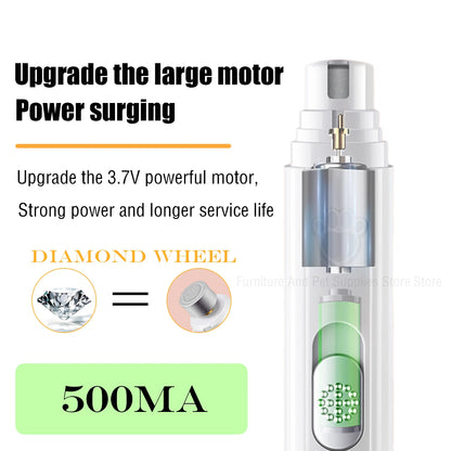 Revolutionary Electric Dog Nail Grinder - USB Rechargeable & Painless Trimmer for All Pet Sizes