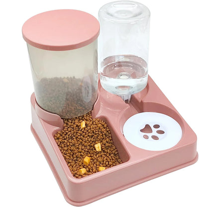 Revolutionize Your Pet's Mealtime with the 2-in-1 Automatic Cat Feeder and Water Dispenser Set - Effortless Feeding and Hydration for Dogs!