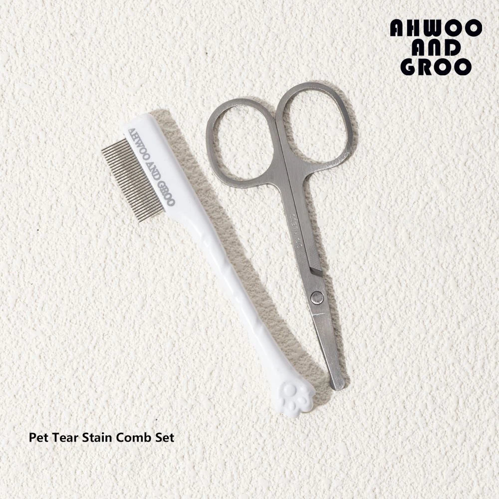 Ultimate Pet Facial Cleaning Comb Set for Tear Stains and Eye-Poop - Perfect for Dogs and Cats!