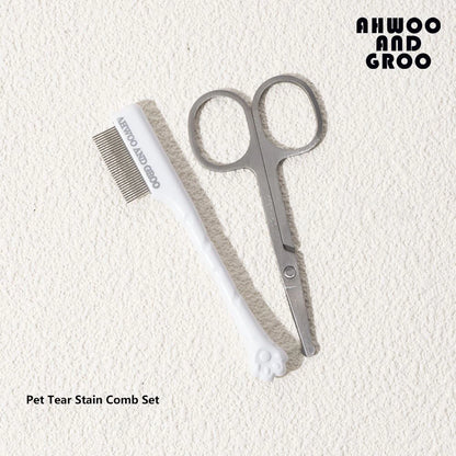 Ultimate Pet Facial Cleaning Comb Set for Tear Stains and Eye-Poop - Perfect for Dogs and Cats!
