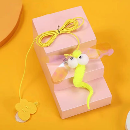 1PC Cat Hanging Cat Toy Hanging Door Elastic Rope Cat Stick Feather Pet Supplies for Cats and Dogs