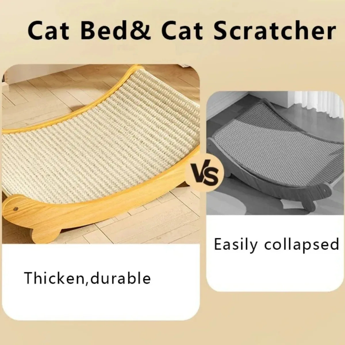 Durable Cat Scratching Bed - Corrugated Cardboard Lounge for Indoor Kittens & Cats - Protect Your Furniture!