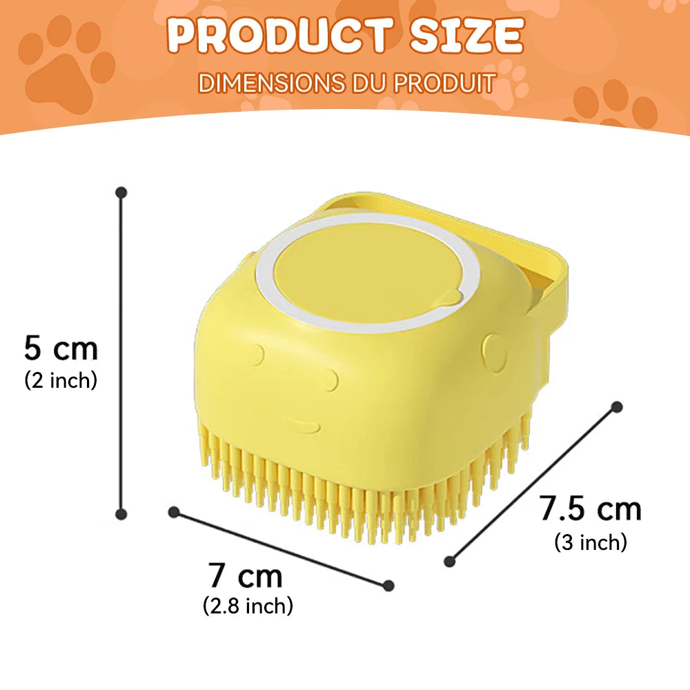 Transform Bath Time into a Spa Experience with Our Dog Bathing Brush - The Ultimate Pet Massage Tool with Shampoo Dispenser for Dogs and Cats
