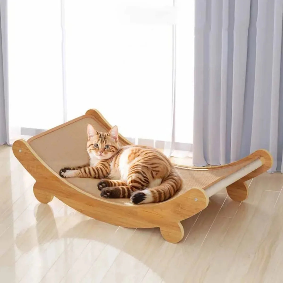 Durable Cat Scratching Bed - Corrugated Cardboard Lounge for Indoor Kittens & Cats - Protect Your Furniture!
