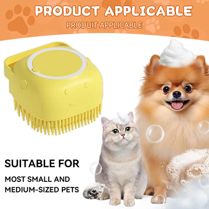 Transform Bath Time into a Spa Experience with Our Dog Bathing Brush - The Ultimate Pet Massage Tool with Shampoo Dispenser for Dogs and Cats