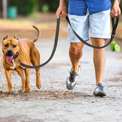 Durable Night Reflection Dog Harness and Leash Set for Safe Walks - Perfect for All Breeds