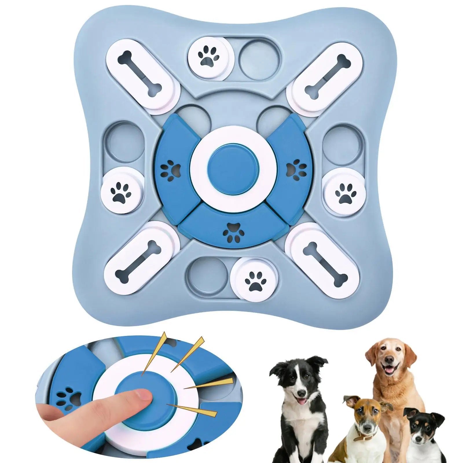 Interactive Dog Toys Slow Feeder Puzzle - Enhance Your Puppy’s IQ with Engaging Food Dispenser and Squeak Sounds
