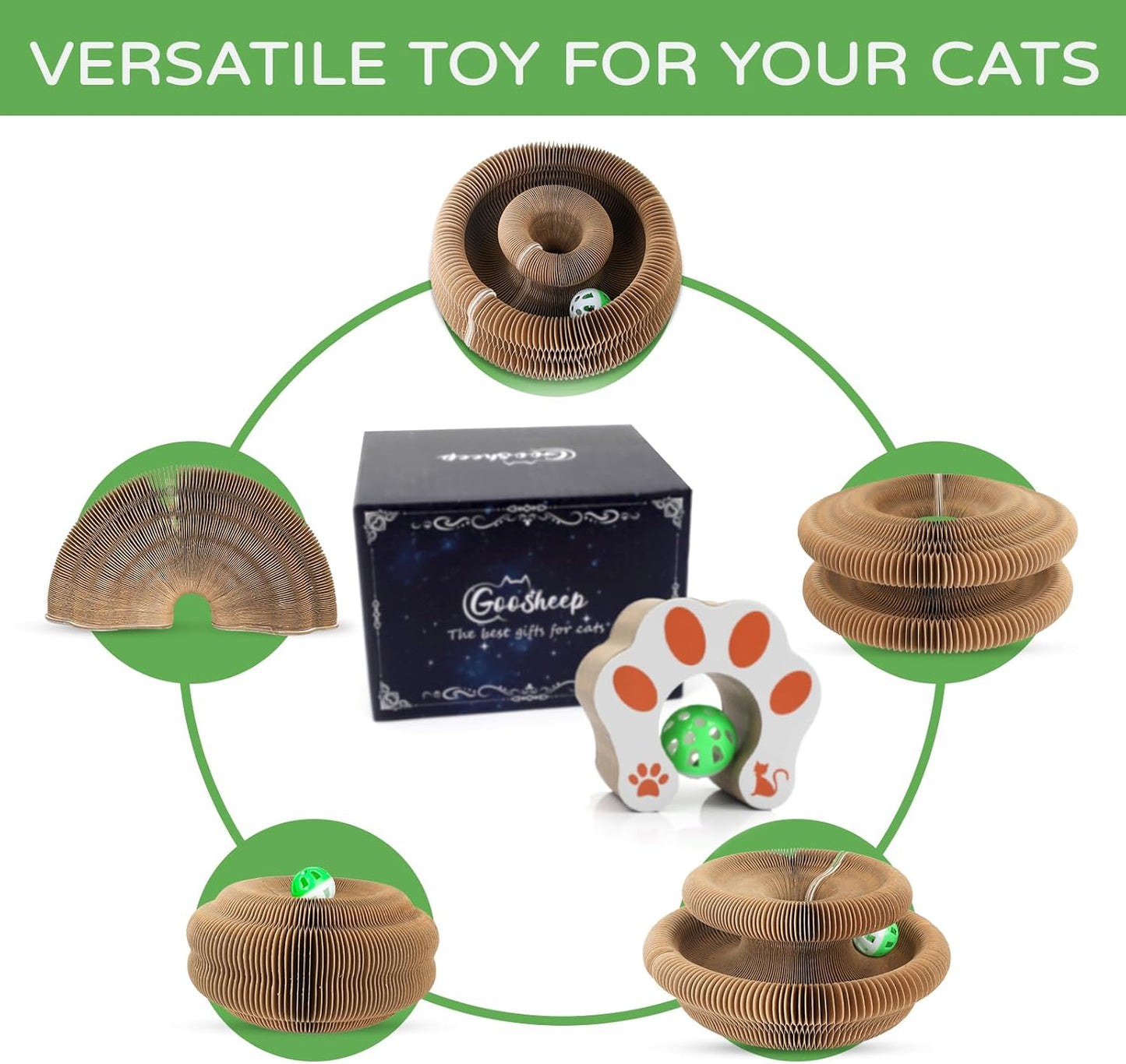Transform Playtime with the Accordion Magic Organ Cat Scratcher - Fun Cardboard Scratching Pad for Indoor Cats!