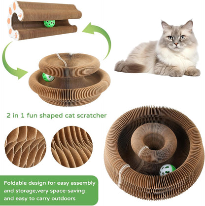 Transform Playtime with the Accordion Magic Organ Cat Scratcher - Fun Cardboard Scratching Pad for Indoor Cats!
