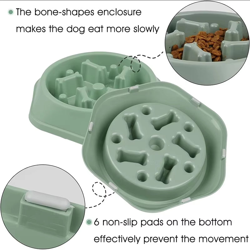 Revolutionary Slow Feeder Dog Bowl: Anti-Choking, Non-Slip Design for Healthy Eating - Perfect for Small to Medium Breeds!