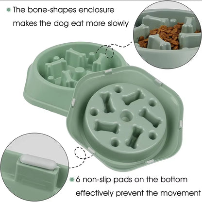 Revolutionary Slow Feeder Dog Bowl: Anti-Choking, Non-Slip Design for Healthy Eating - Perfect for Small to Medium Breeds!