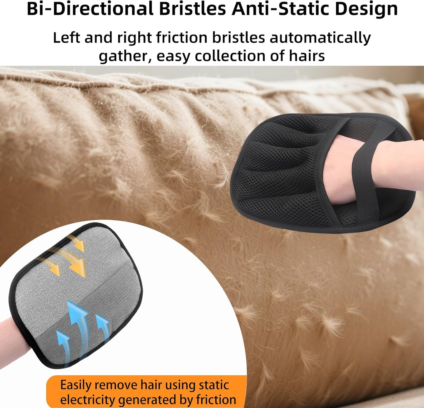 Revolutionary Pet Hair Remover Glove - Effortlessly Banish Pet Fur from Furniture, Clothes, and More!