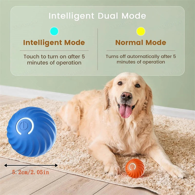 Interactive Smart Dog Toy Ball - USB Rechargeable Automatic Moving and Bouncing Ball for Puppies and Kittens - Perfect Christmas Gift!